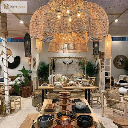 Modern Rattan Pendant Light | Kitchen Island Home Lighting