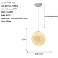 Modern Wabi-Sabi FRP Moon LED Pendant Lights - Unique Decor Chandelier for Living and Dining Rooms, Bedrooms, and Kitchens