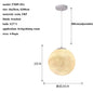 Modern Wabi-Sabi FRP Moon LED Pendant Lights - Unique Decor Chandelier for Living and Dining Rooms, Bedrooms, and Kitchens