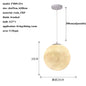 Modern Wabi-Sabi FRP Moon LED Pendant Lights - Unique Decor Chandelier for Living and Dining Rooms, Bedrooms, and Kitchens