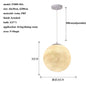 Modern Wabi-Sabi FRP Moon LED Pendant Lights - Unique Decor Chandelier for Living and Dining Rooms, Bedrooms, and Kitchens
