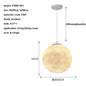 Modern Wabi-Sabi FRP Moon LED Pendant Lights - Unique Decor Chandelier for Living and Dining Rooms, Bedrooms, and Kitchens