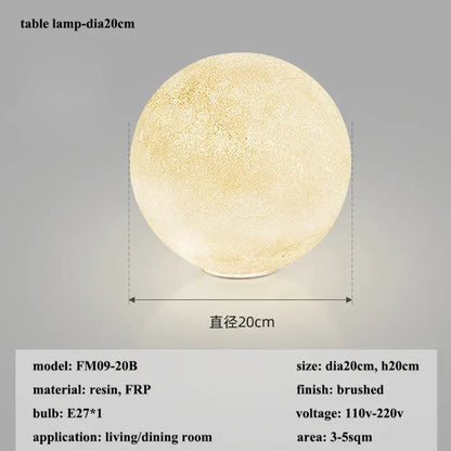 Modern Wabi-Sabi FRP Moon LED Pendant Lights - Unique Decor Chandelier for Living and Dining Rooms, Bedrooms, and Kitchens