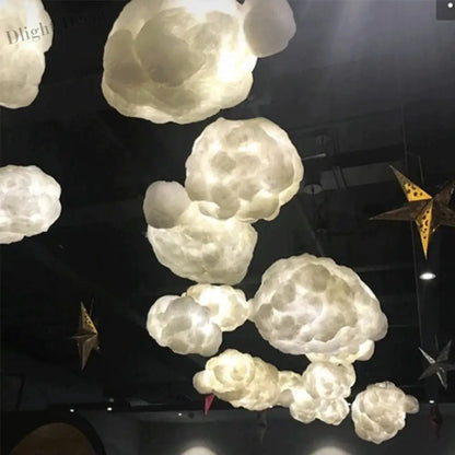 Nordic Clouds Pendant Lights - Ideal for Hotel Lobby and Restaurant Decor - Unique Silk Lamp Dark Clouds Hanglamp for Personality Decorative Lighting