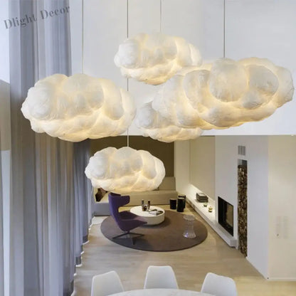 Nordic Clouds Pendant Lights - Ideal for Hotel Lobby and Restaurant Decor - Unique Silk Lamp Dark Clouds Hanglamp for Personality Decorative Lighting