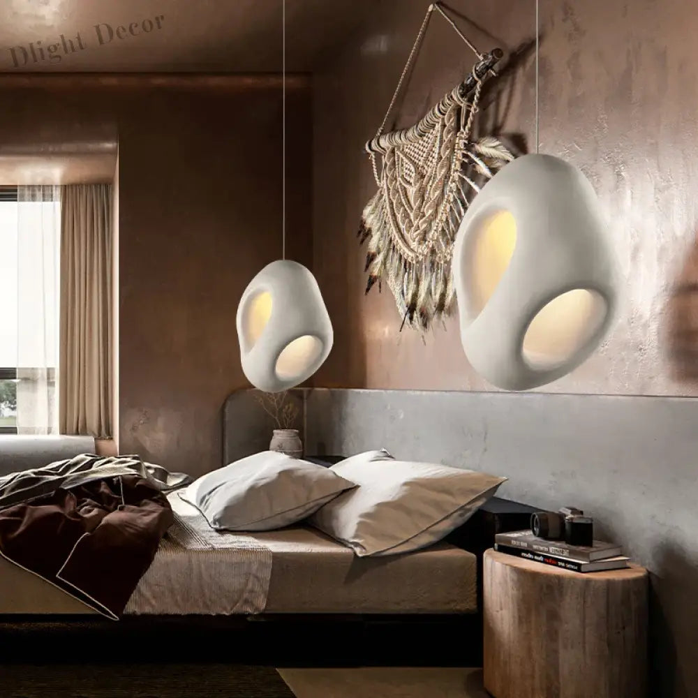 Nordic Creative Wabi-Sabi Wind LED Pendant Lights - Unique Home Decor for Bedrooms, Dining Rooms, and Bedside Lighting