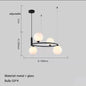 Nordic Designer LED Ceiling Chandelier - Glass Lampshade with G9 Bulb Socket for Living Room, Center Table, Bedroom Pendant Lights, and Home Decor Fixture