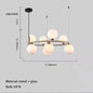 Nordic Designer LED Ceiling Chandelier - Glass Lampshade with G9 Bulb Socket for Living Room, Center Table, Bedroom Pendant Lights, and Home Decor Fixture