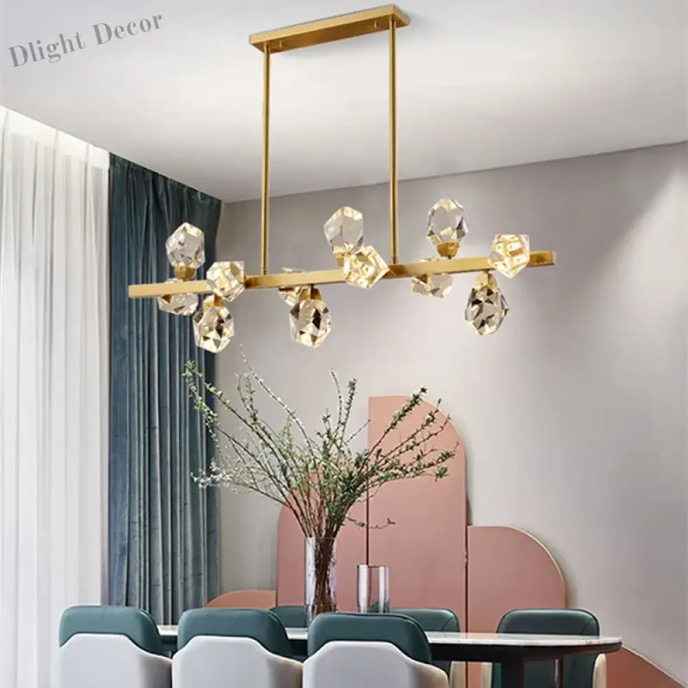 Nordic LED Crystal Pendant Lights - Elegant Chandelier for Living Rooms, Bedrooms, Kitchens, and Home Decoration