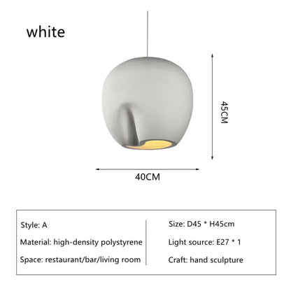 Nordic Minimalist Wabi-Sabi Art Pendant Lights - Perfect for Restaurants, Homestays, Bedrooms, and Loft Decor