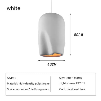 Nordic Minimalist Wabi-Sabi Art Pendant Lights - Perfect for Restaurants, Homestays, Bedrooms, and Loft Decor