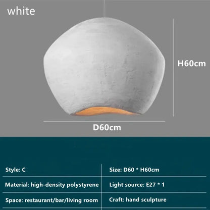 Nordic Minimalist Wabi-Sabi Art Pendant Lights - Perfect for Restaurants, Homestays, Bedrooms, and Loft Decor