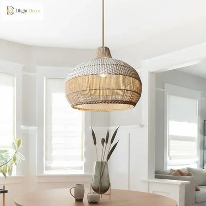 Nordic Rattan Pendant Light | Kitchen Island Home Lighting