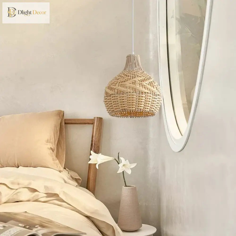 Nordic Rattan Pendant Light | Kitchen Island Home Lighting