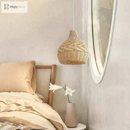 Nordic Rattan Pendant Light | Kitchen Island Home Lighting