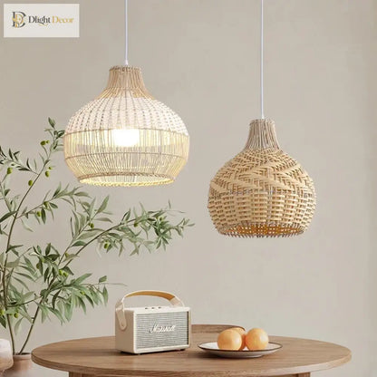 Nordic Rattan Pendant Light | Kitchen Island Home Lighting