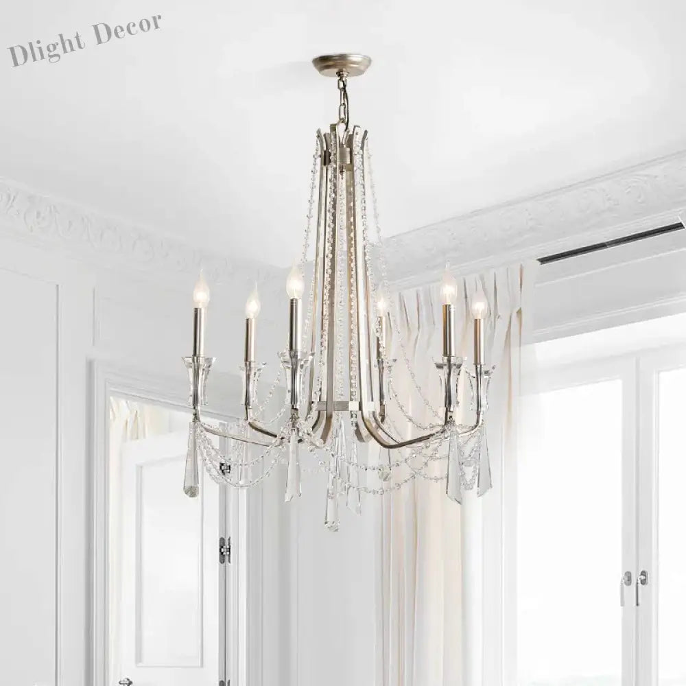 Nordic Style Crystal Chandelier Lighting - Elegance for Your Living Room Ceiling with French Inspired Large Chandeliers, Modern Staircase Lustre Cristal LED Lamp