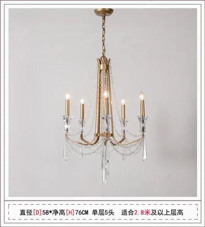 Nordic Style Crystal Chandelier Lighting - Elegance for Your Living Room Ceiling with French Inspired Large Chandeliers, Modern Staircase Lustre Cristal LED Lamp