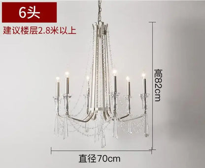 Nordic Style Crystal Chandelier Lighting - Elegance for Your Living Room Ceiling with French Inspired Large Chandeliers, Modern Staircase Lustre Cristal LED Lamp