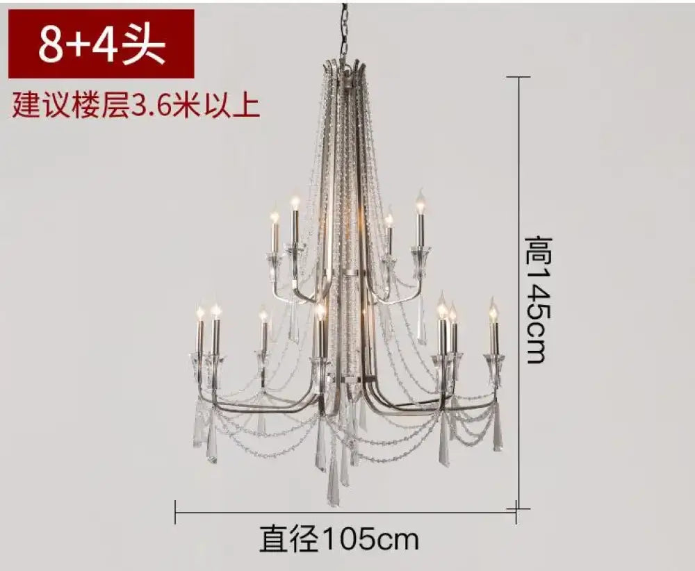 Nordic Style Crystal Chandelier Lighting - Elegance for Your Living Room Ceiling with French Inspired Large Chandeliers, Modern Staircase Lustre Cristal LED Lamp