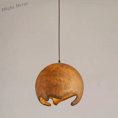Nordic Wabi Sabi E27 LED Pendant Lights - Japan Restaurant Resin Hanging Lamp for Dining Room, Bar, and Unique Suspended Light Fixtures