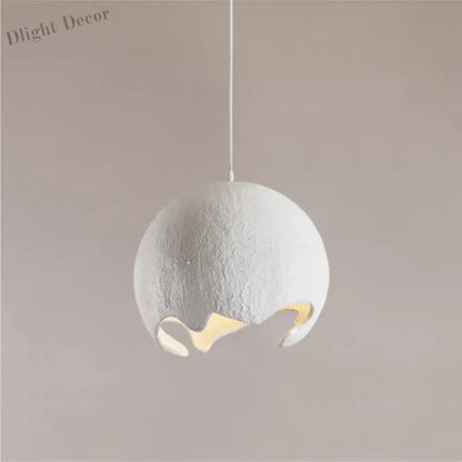 Nordic Wabi Sabi E27 LED Pendant Lights - Japan Restaurant Resin Hanging Lamp for Dining Room, Bar, and Unique Suspended Light Fixtures