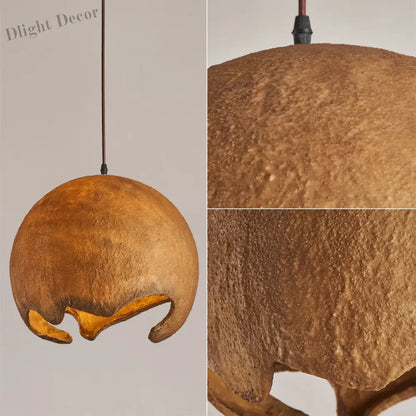 Nordic Wabi Sabi E27 LED Pendant Lights - Japan Restaurant Resin Hanging Lamp for Dining Room, Bar, and Unique Suspended Light Fixtures