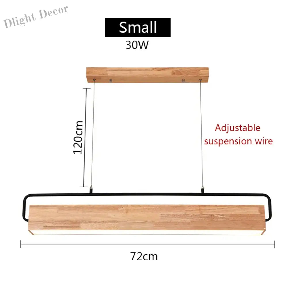 Nordic Wood Pendant Lights - Contemporary LED Lamps for Dining, Living Room, Kitchen, Office, Shop, Bar, and Cafe
