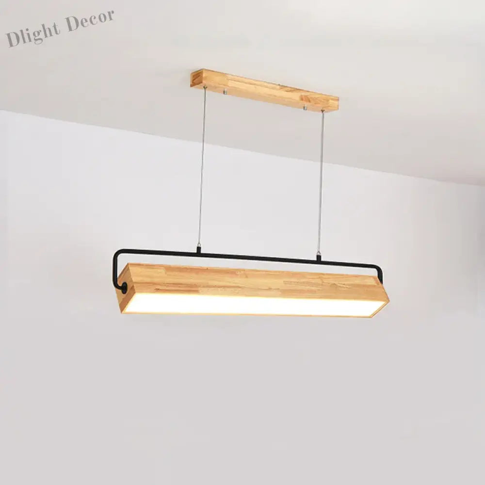 Nordic Wood Pendant Lights - Contemporary LED Lamps for Dining, Living Room, Kitchen, Office, Shop, Bar, and Cafe