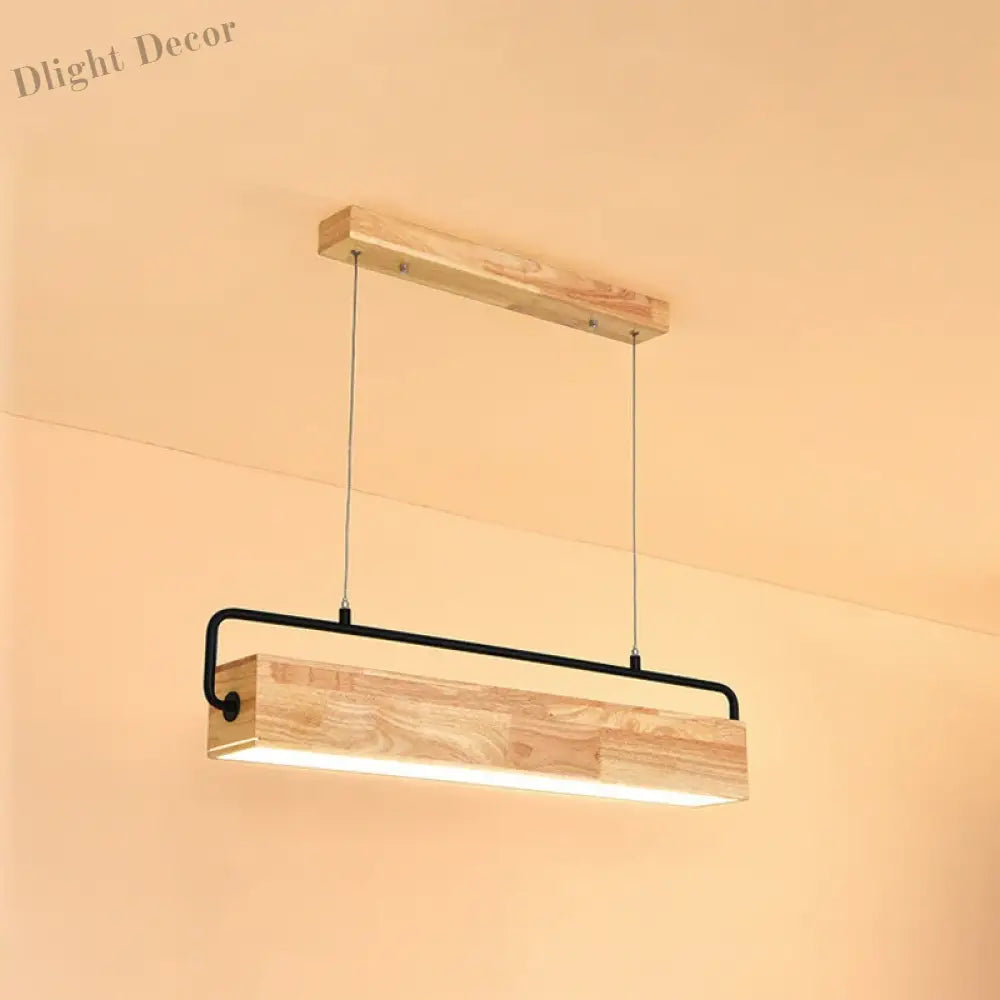 Nordic Wood Pendant Lights - Contemporary LED Lamps for Dining, Living Room, Kitchen, Office, Shop, Bar, and Cafe