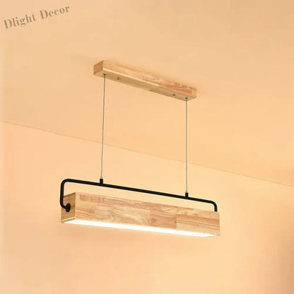 Nordic Wood Pendant Lights - Contemporary LED Lamps for Dining, Living Room, Kitchen, Office, Shop, Bar, and Cafe