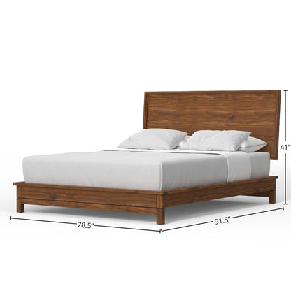 Nova Platform Bed - Honey Maple