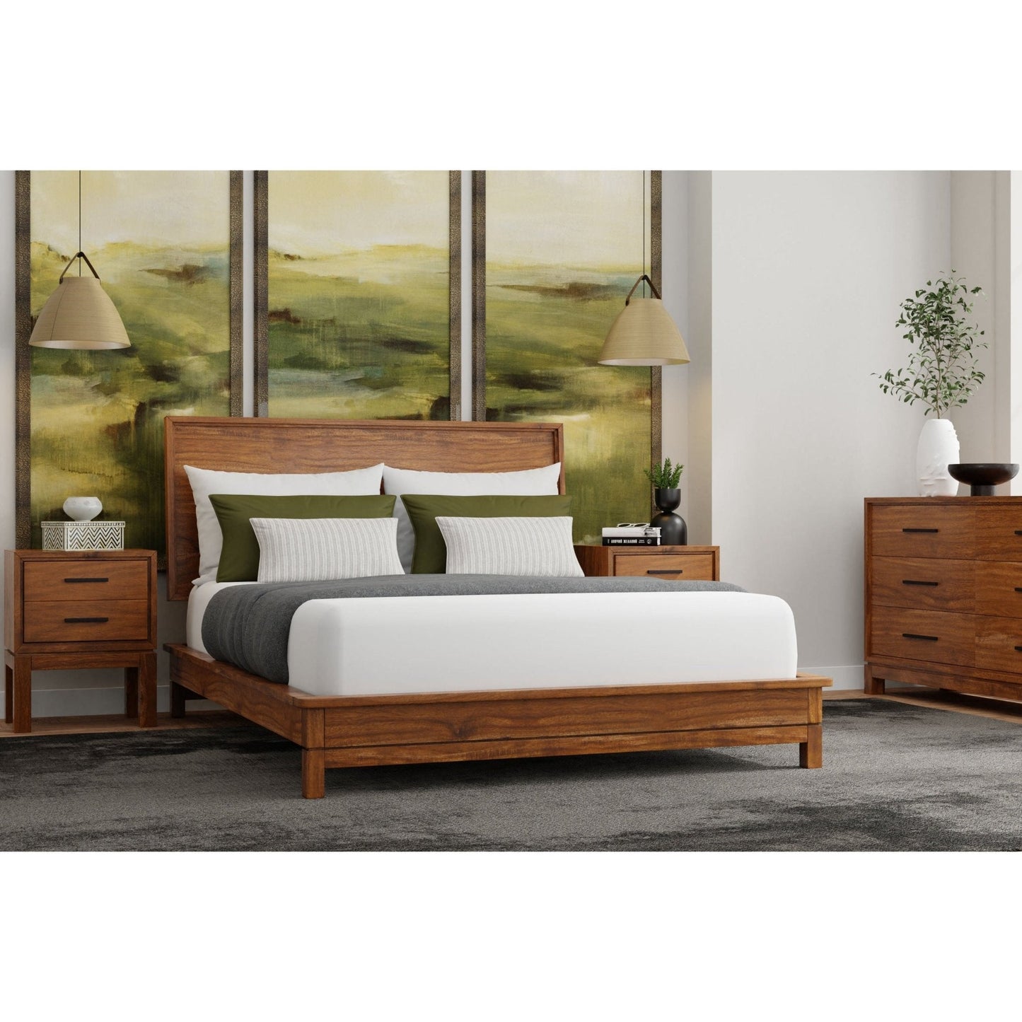 Nova Platform Bed - Honey Maple