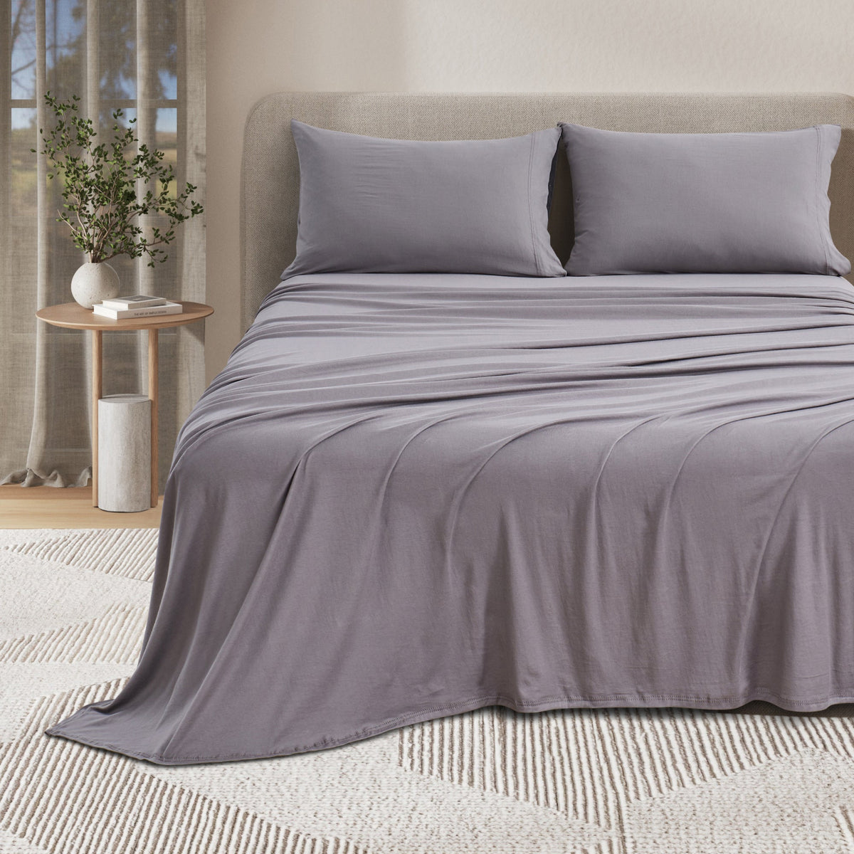 Viscose from Bamboo & Cotton Blend Jersey Knit Sheets