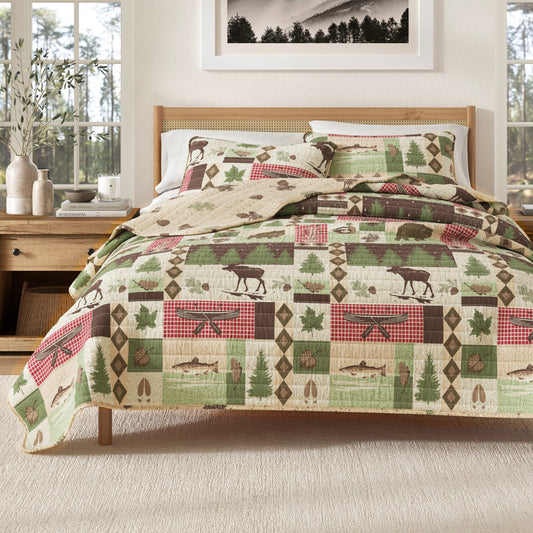 Lodge Patchwork Quilt Set, Wilder Collection