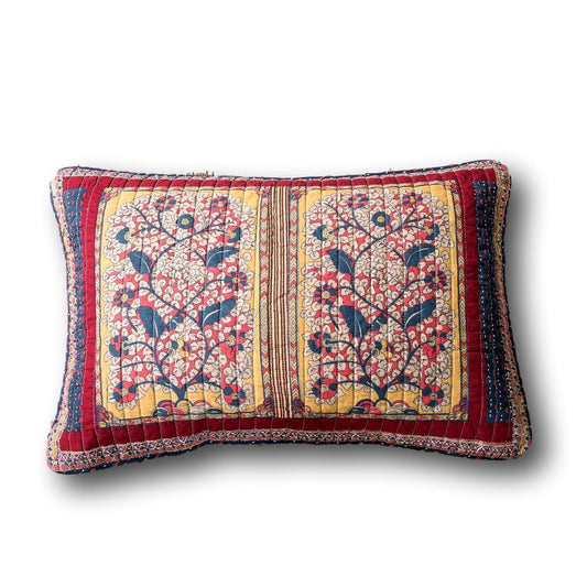 Cotton Vineyard Cottage Floral Quilted Pillow Sham