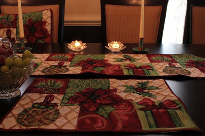 Tache Holiday Christmas Tidings Tapestry Placemat Set of 4 (12900PM)