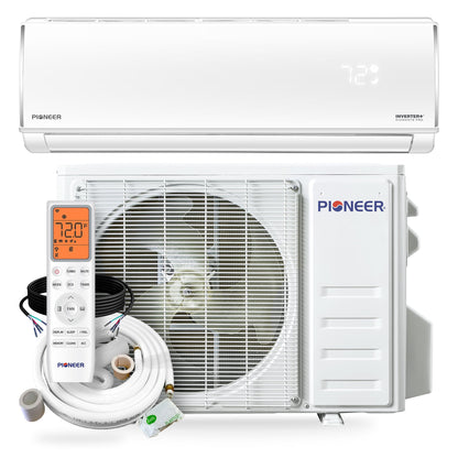 Pioneer Diamante Pro 31,500 BTU 19 SEER2 230V High-Wall Ductless Mini-Split Air Conditioner Inverter Heat Pump with 16 Ft. Kit
