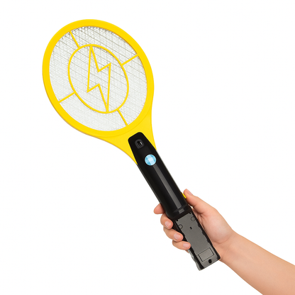 Electric Bug Zapper Racket – Battery Operated Handheld Insect Killer for Flies, Mosquitoes & Spiders