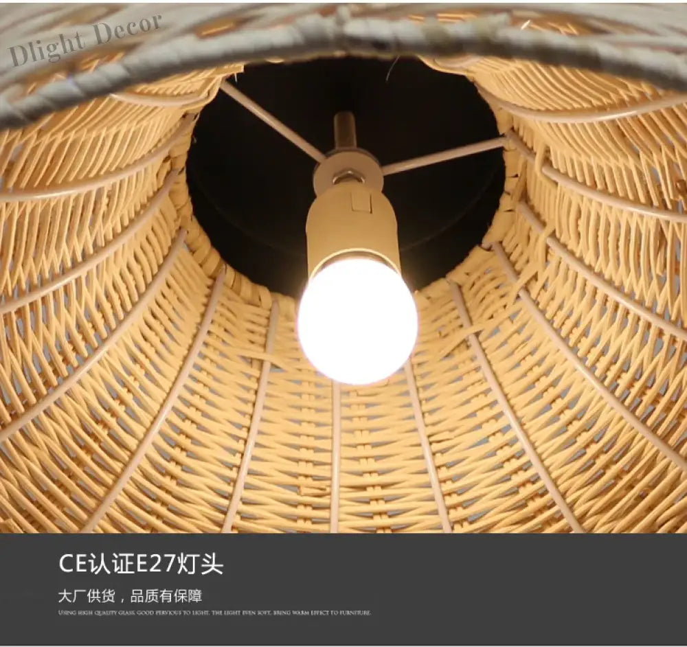 Retro Handmade Rattan Pendant Lights - Chinese-Inspired Vintage Lighting for Dining Rooms, Restaurants, and More