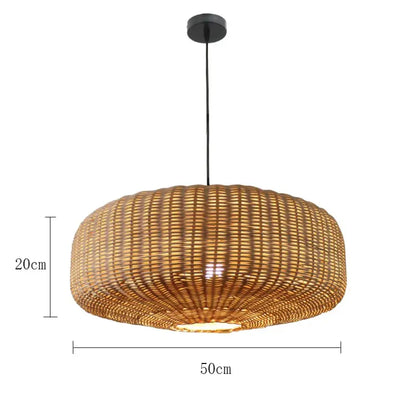 Retro Handmade Rattan Pendant Lights - Chinese-Inspired Vintage Lighting for Dining Rooms, Restaurants, and More