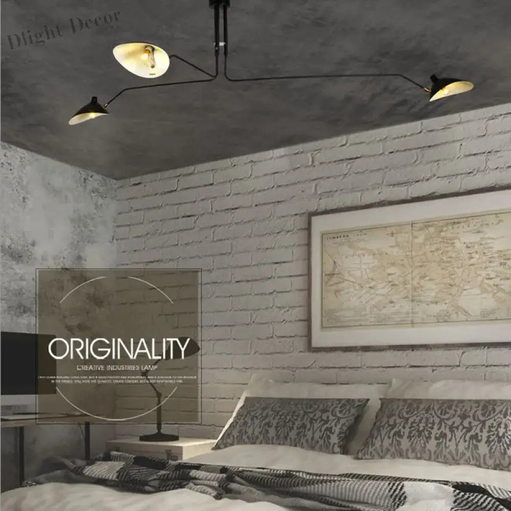 Retro Industrial Spider Serge LED Pendant Ceiling Light - Modern Duckbill Chandeliers Lighting with a Nordic Iron Hanging Lamp Design