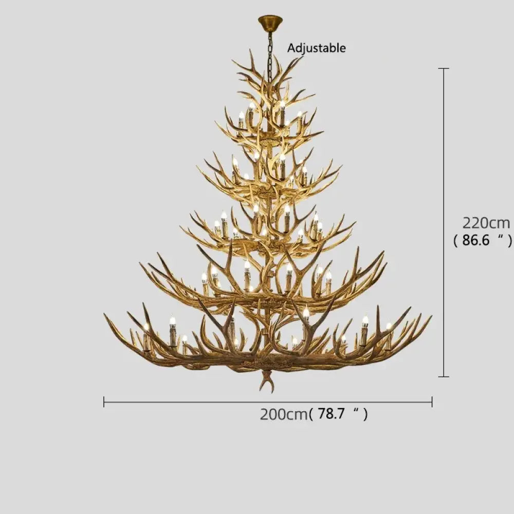 Retro LED Antler Chandeliers - Creative Resin Pendant Lamps for Living, Dining Rooms, Bars, Hotels, and Decor Lighting