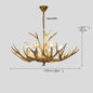 Retro LED Antler Chandeliers - Creative Resin Pendant Lamps for Living, Dining Rooms, Bars, Hotels, and Decor Lighting