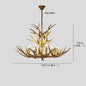 Retro LED Antler Chandeliers - Creative Resin Pendant Lamps for Living, Dining Rooms, Bars, Hotels, and Decor Lighting