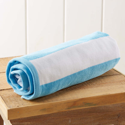 Cotton Velour Cabana Stripe Beach Towel - Novia Collection.