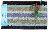 Tache 20x32 Inch Striped Brown and Beige Bathroom Rugs (TARBS2032)