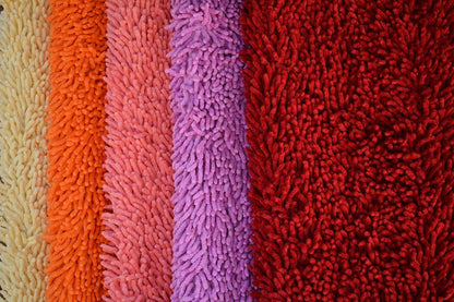 Tache Cotton Chenille Solid Dark Raspberry Red Rug (MAT2032R)