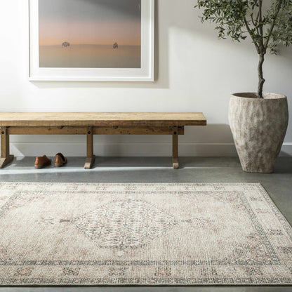 Lila Medallion Brown Area Rug