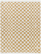 Kieu Mustard & Ivory Checkered Area Rug